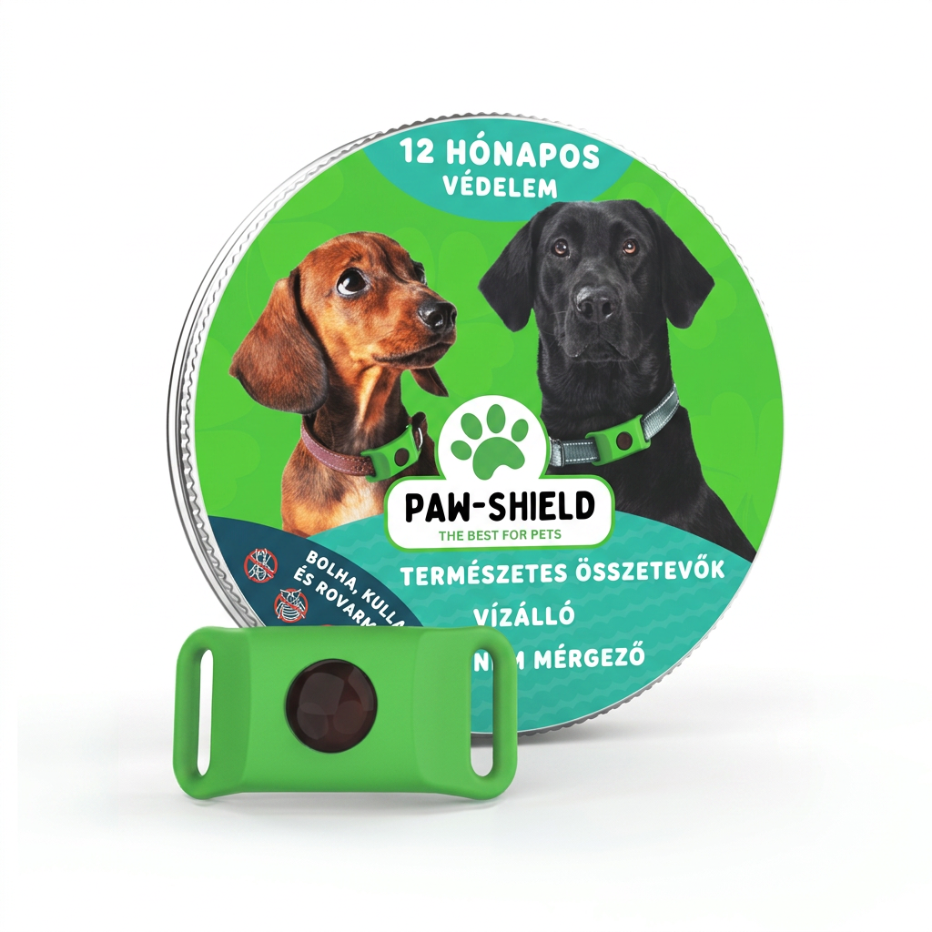 PawShield™ – 12 hónapig ható, teljesen természetes bolha- és kullancsriasztó címkék kutyák számára